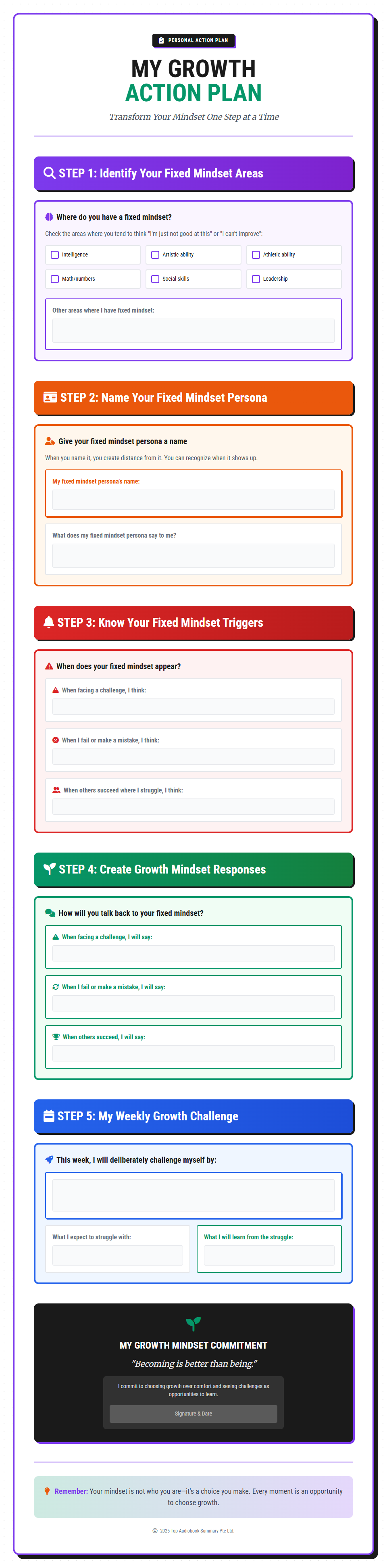 Personal Action Plan Preview